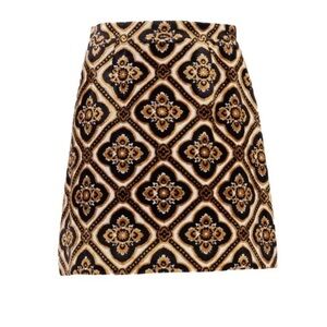 Pre-owned Etro Jacquard Velvet Skirt IT 38 / US 2